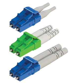 the LC duplex fiber connector 