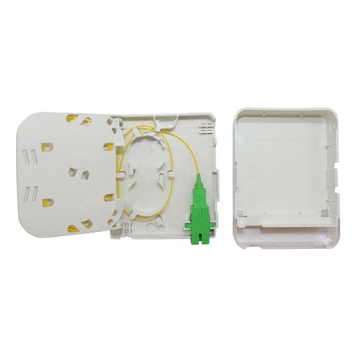 Fiber 1 port transparent dust FTTH fiber optic termination box with SC LC