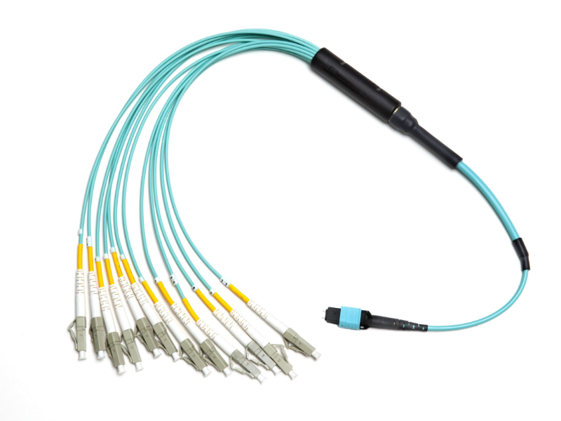 MTP_MPO - 6 Duplex LC Fiber Optic Harness Breakout_Fanout Cable