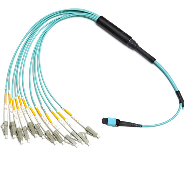 MTP/MPO 6 Duplex LC Fiber Optic Harness Breakout/Fanout Cable